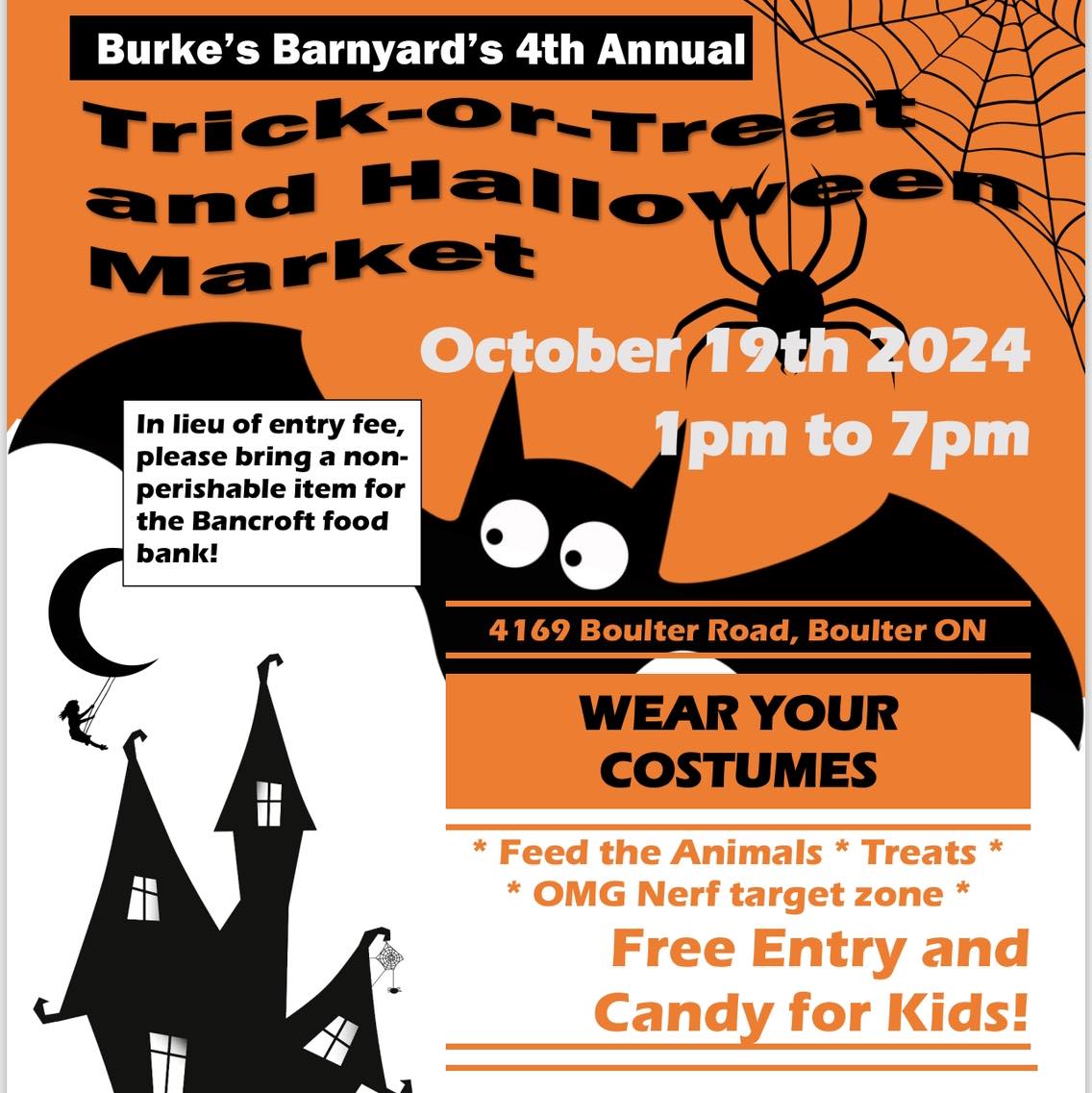 Burke's Barnyard Trick or Treat and Halloween Market Poster