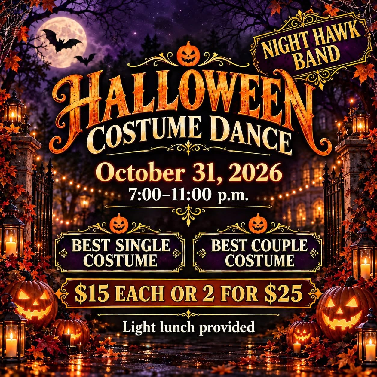 Marmora Legion's Halloween Spooktacular Dance Poster
