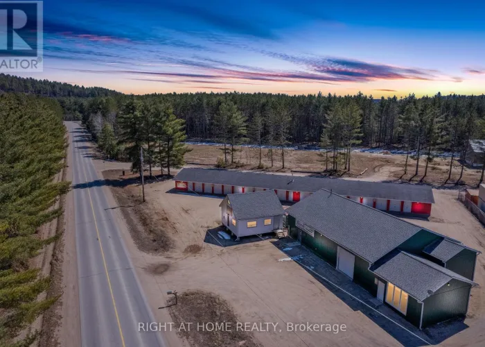 Aerial view of a custom kitchen cabinetry business