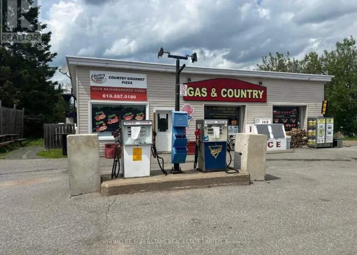 View of the facade of the Gas and Country business in Coe Hill