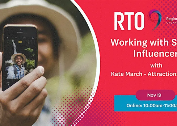 Poster for RTO9 Working with Social Influencers event
