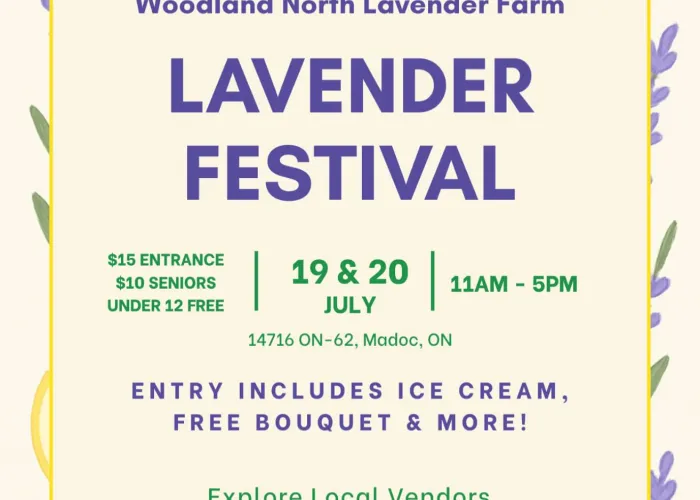 event poster for lavender festival