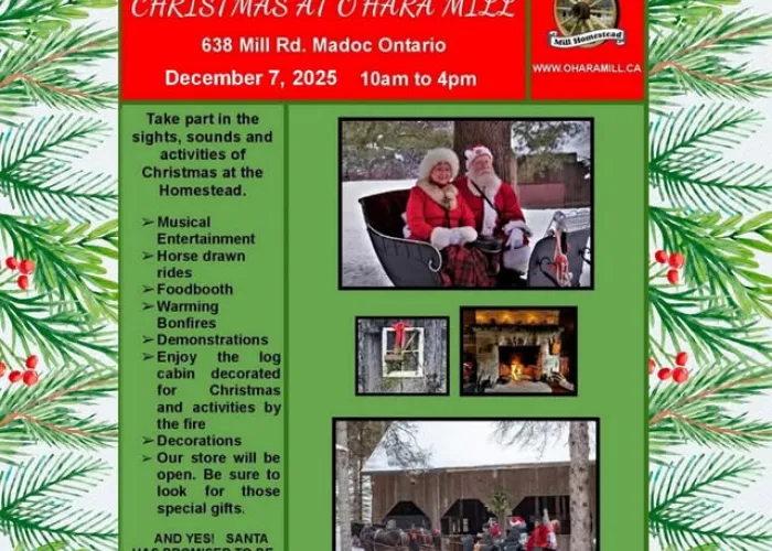 event details with santa and Mrs. Claus in a sleigh ride.