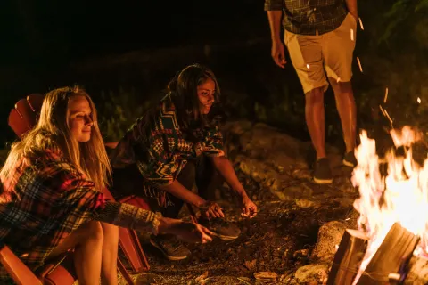 People around a campfire