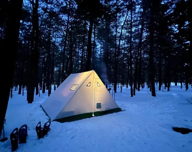Tent at Silent Lake Winter Camping